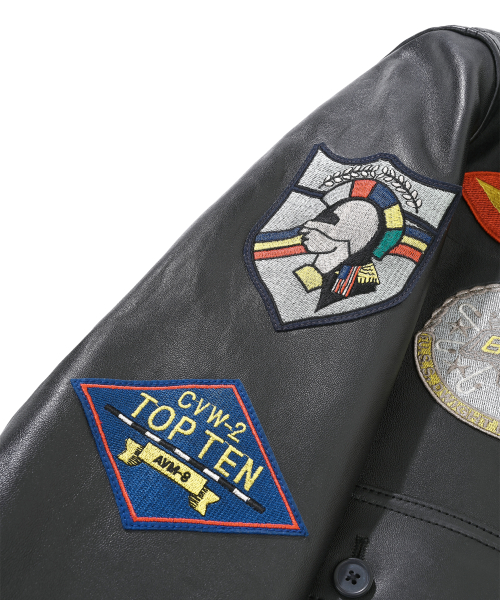 Кожаная куртка G-1 Top Gun Blood Chit 7834950014 Black