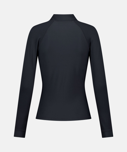 W Dry Полу Zip L/S Tee Черный