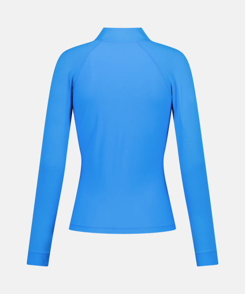 W Dry Полу Zip L/S Tee Синий