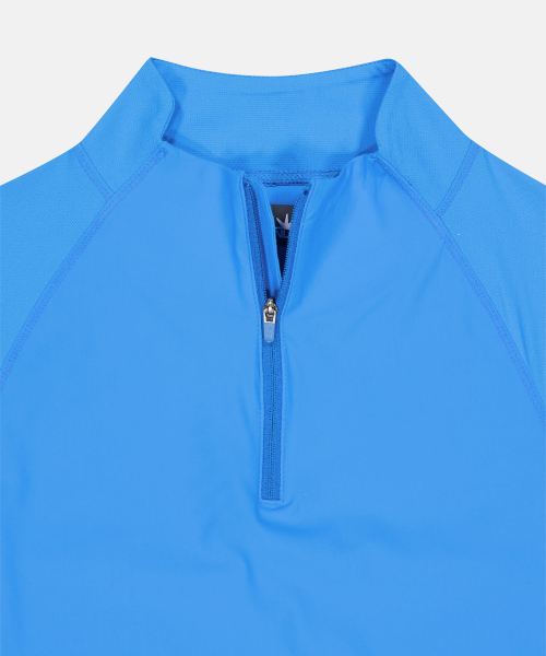 W Dry Полу Zip L/S Tee Синий