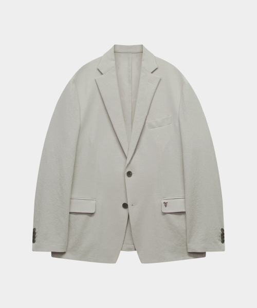 Жакет regular fit из фактурной ткани - Light Beige