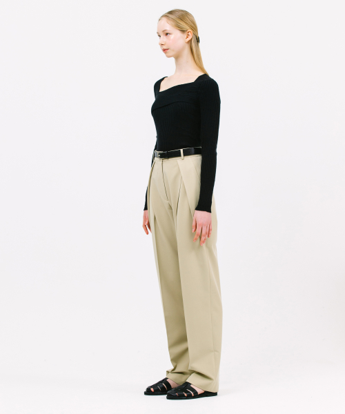 Брюки со складками Light Khaki