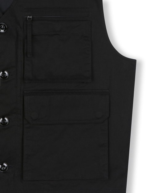MILITARY ZIP-UP VEST Черный