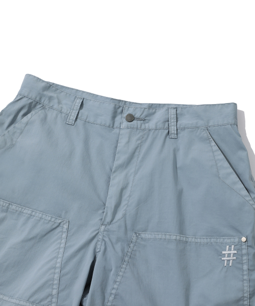 Свободные шорты-карпентер Garment Dyeing (Ash Blue)