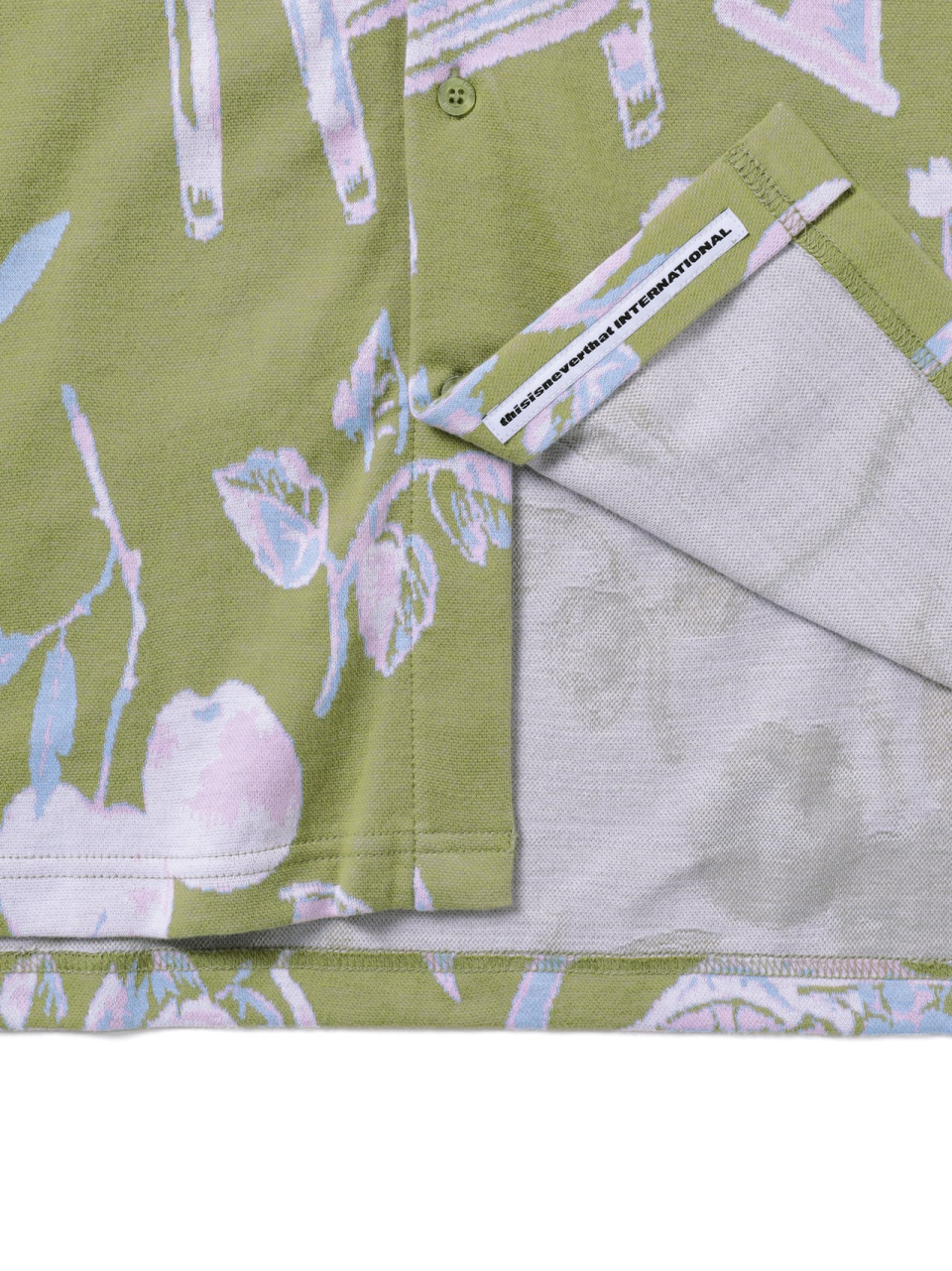 【THISISNEVERTHAT】Object Jacquard Button Up Top Green Object Jacquard Button Up Top | Parallel