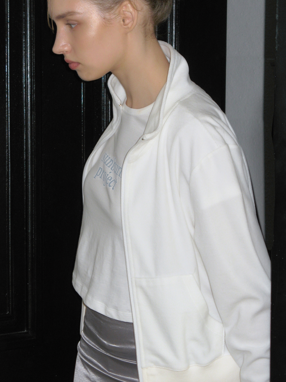 Sunburn Basic Regular-Fit Track top (WHITE) 상세 이미지 3