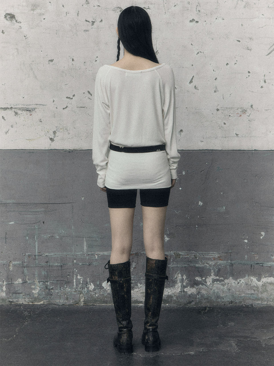 【BOHEMIAN SEOUL】BOHEMSEO LOOSE BOAT NECK DRESS ワンピース BOHEMIAN SEOUL】BOHEMSEO LOOSE BOAT NECK DRESS ワンピース