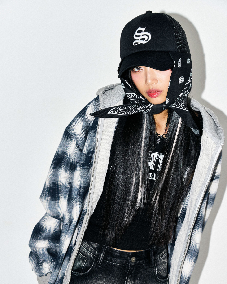MUSINSA | SCHISM INDUCING BANDANA HAT, BLACK