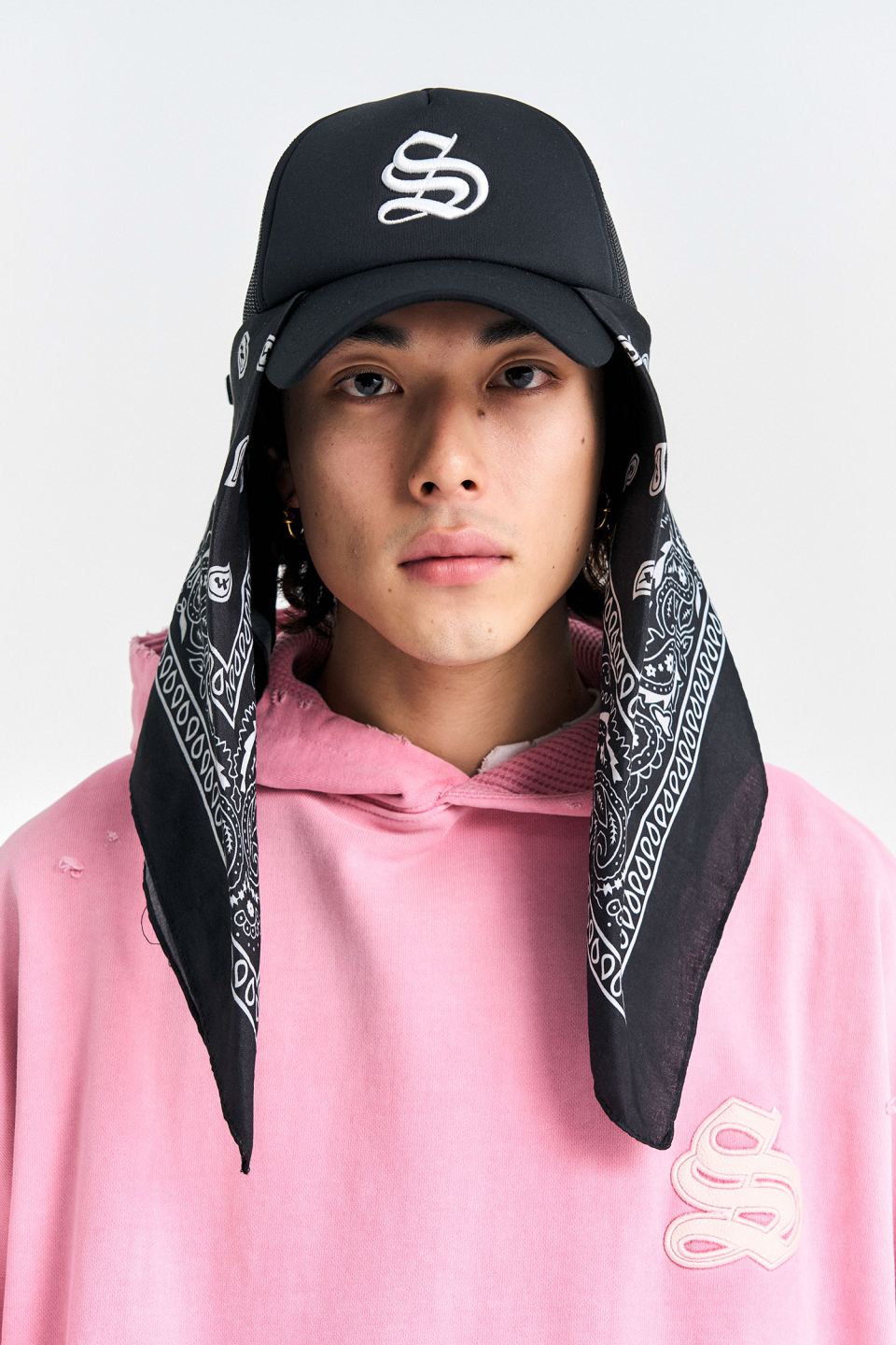 MUSINSA | SCHISM INDUCING BANDANA HAT, BLACK