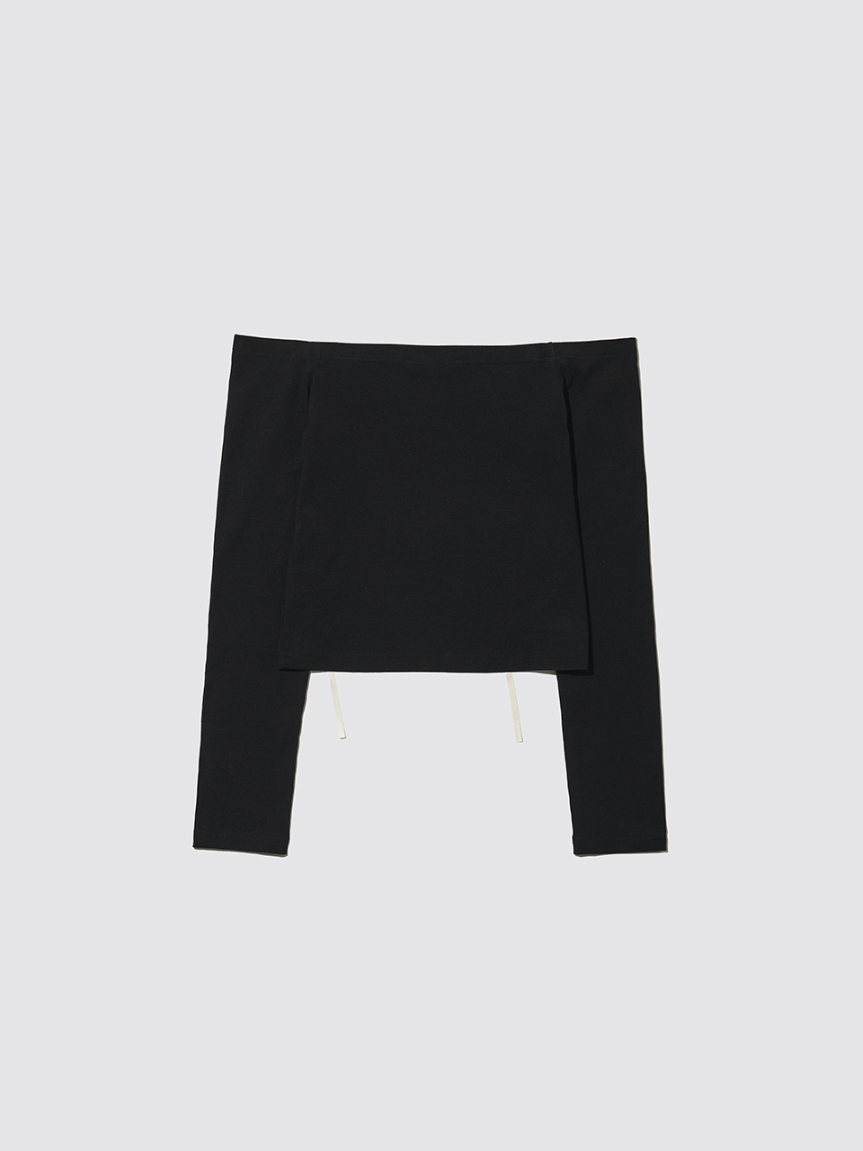 ★MEENDERI★RIBBON OFF-SHOULDER TOP - BLACK★正規品/直送料込 MUSINSA公式 | MEENDERI RIBBON OFF-SHOULDER TOP - BLACK