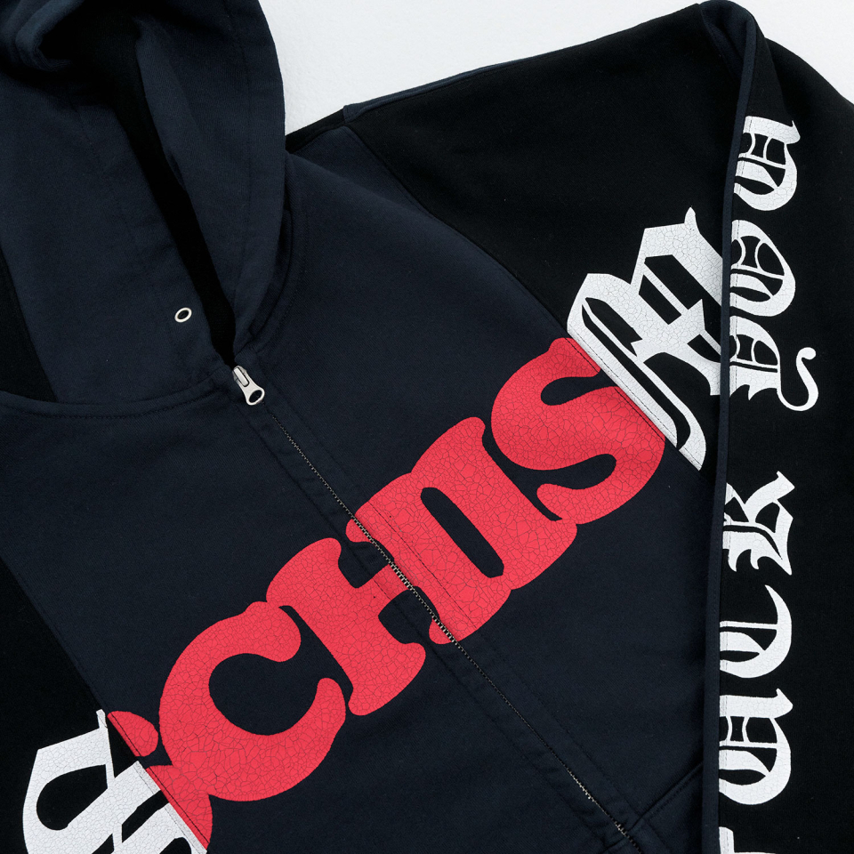 SCHISM INDUCING ■ FAKE REWORKED ZIP UP HOODIE フーディ MUSINSA公式 | SCHISM INDUCING FAKE REWORKED ZIP HOODIE, NAVY