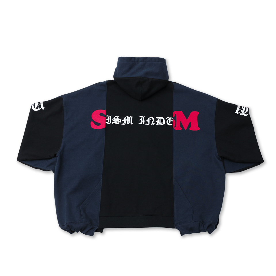 SCHISM INDUCING ■ FAKE REWORKED ZIP UP HOODIE フーディ MUSINSA公式 | SCHISM INDUCING FAKE REWORKED ZIP HOODIE, NAVY