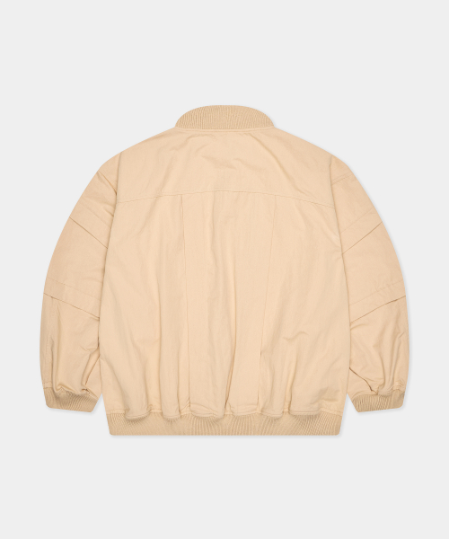 Оверсайз бомбер со складками (Beige)