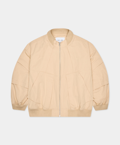 Оверсайз бомбер со складками (Beige)