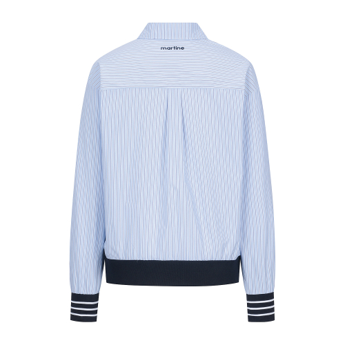 Stripe Blouson Pullover_Blue