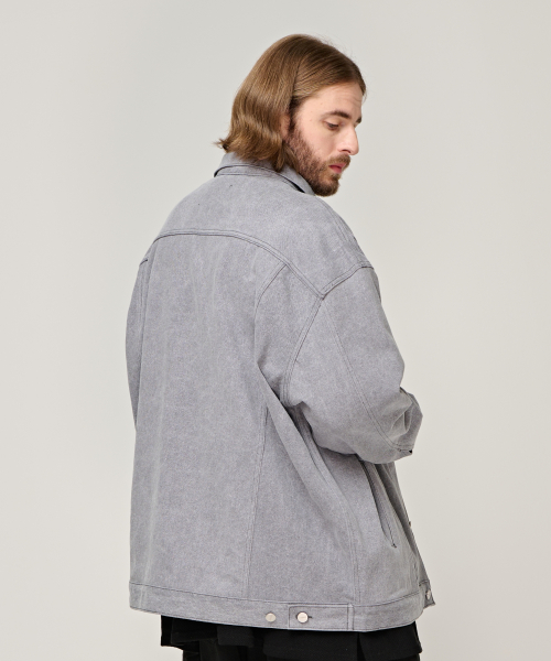 Куртка тракер CB с пигментным окрашиванием (Grey)