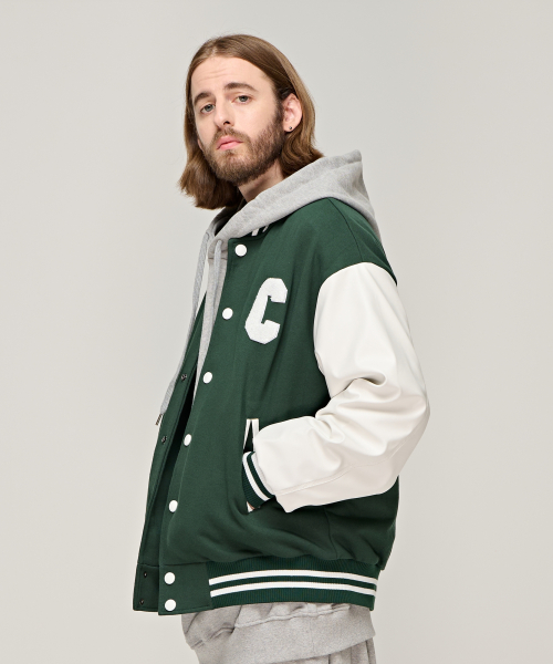 C Logo CB куртка-варсити (Green)