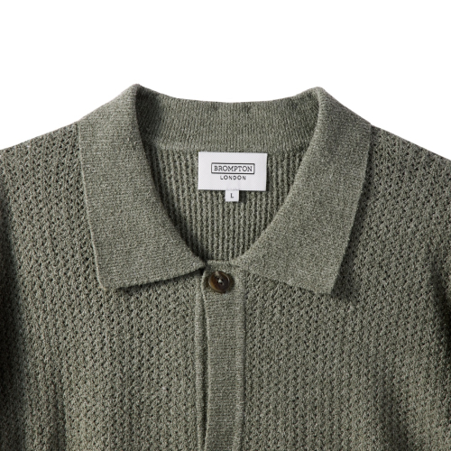 COLLAR NECK кардиган - M/KHAKI (P242MCD512)