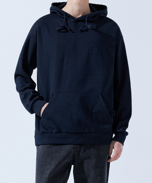 Базовое худи standard fit без начеса/с начесом Navy