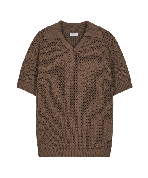 Пуловер с V-вырезом 86-IRO317 Brown