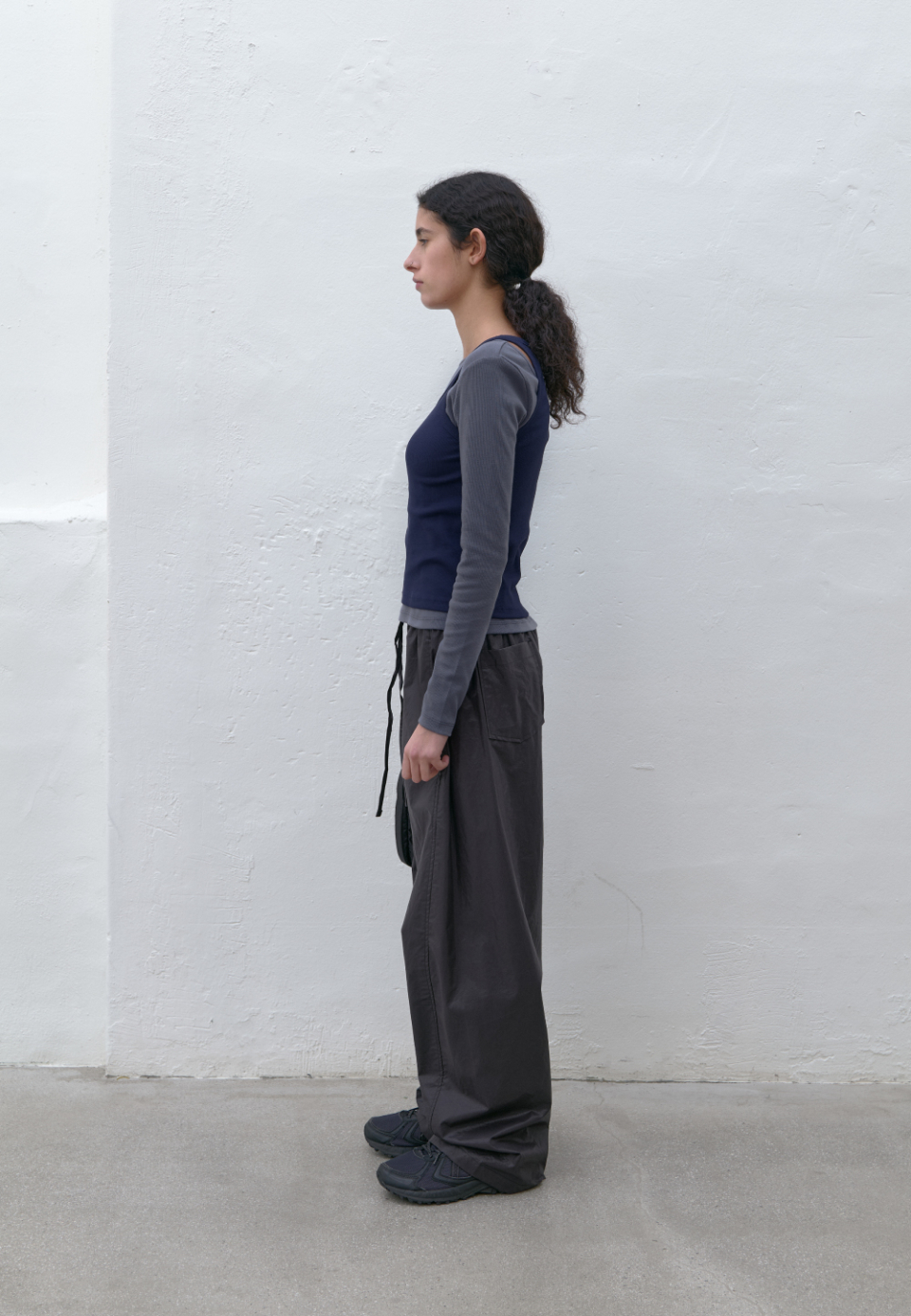 ★ POSZER★ Curved Coated Banding Pants Black 241CCBPT003F MUSINSA | POSZER Curved Coated Banding Pants (Black)
