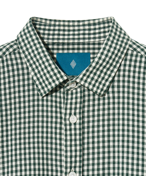 Gingham Check 1/2 рубашка S143 зелёный