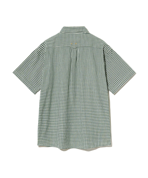 Gingham Check 1/2 рубашка S143 зелёный