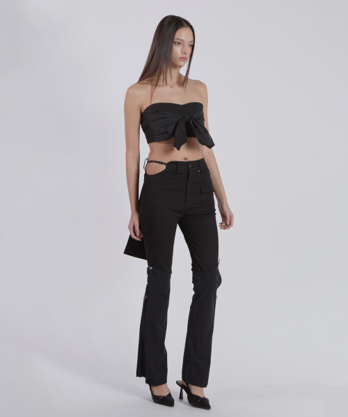 UNDERSTRAP KNEE DETAIL брюки[чёрный]