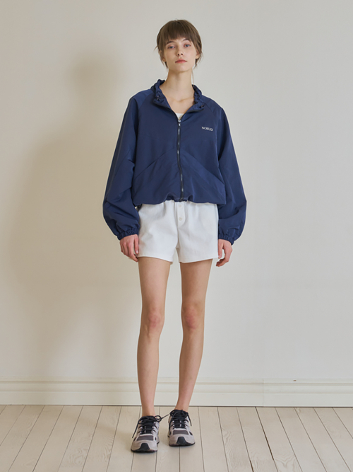 High collar nylon куртка (тёмно-синий)