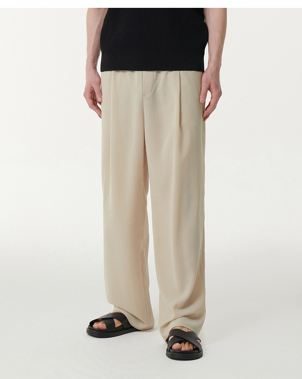 ★MUSINSA STANDARD★ Linen-like one-tuck wide banding denim MUSINSA | MUSINSA STANDARD Linen-like one-tuck wide banding