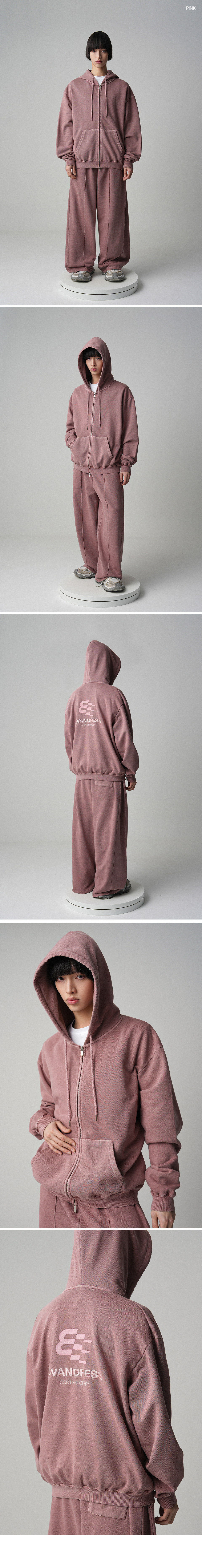 MUSINSA | AVANDRESS Bang Bang Pigment Hood Zip-up PINK