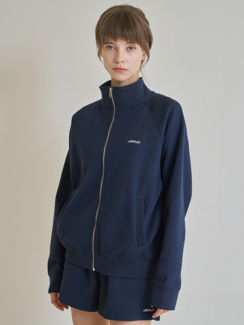 High-neck sweat джемпер (тёмно-синий)