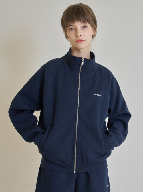 High-neck sweat джемпер (тёмно-синий)