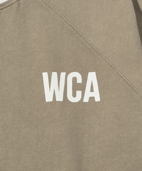 DA × OAM Stripe Ribbed Sweatshirt Khaki Beige thumbnail 9