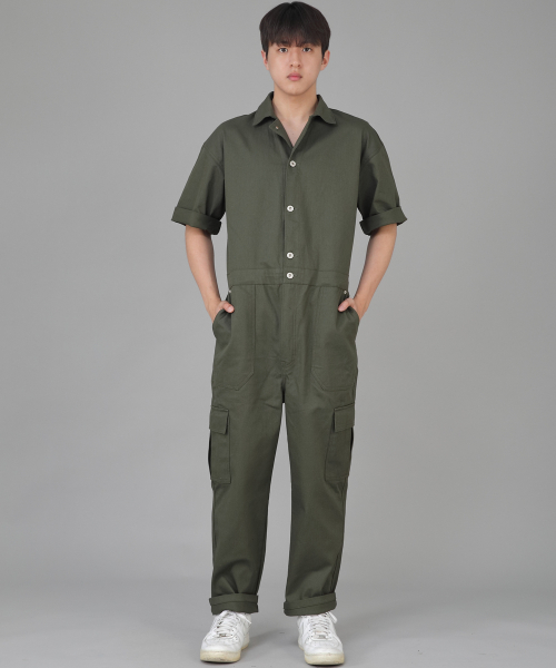Карго-комбинезон с коротким рукавом Retro Line RLC-514 Khaki