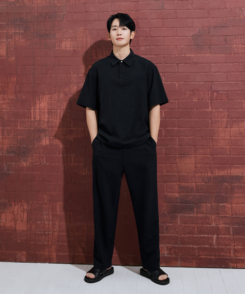 [Cool]Relaxed Fit Two-Tone Banded Waist Pants - 2color MYPT3134
