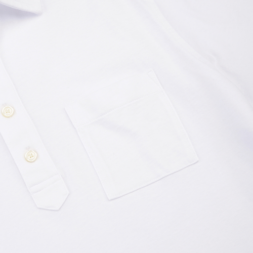 Винтажное поло из джерси с карманом (White) (BBNTMM7414AEM)