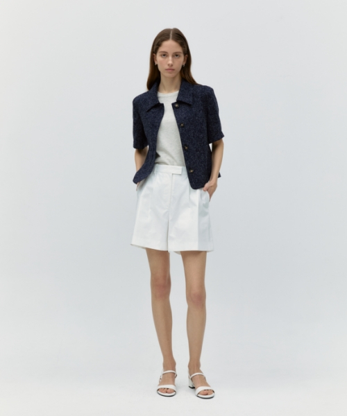Твидовый полужакет с воротником [Navy Check]