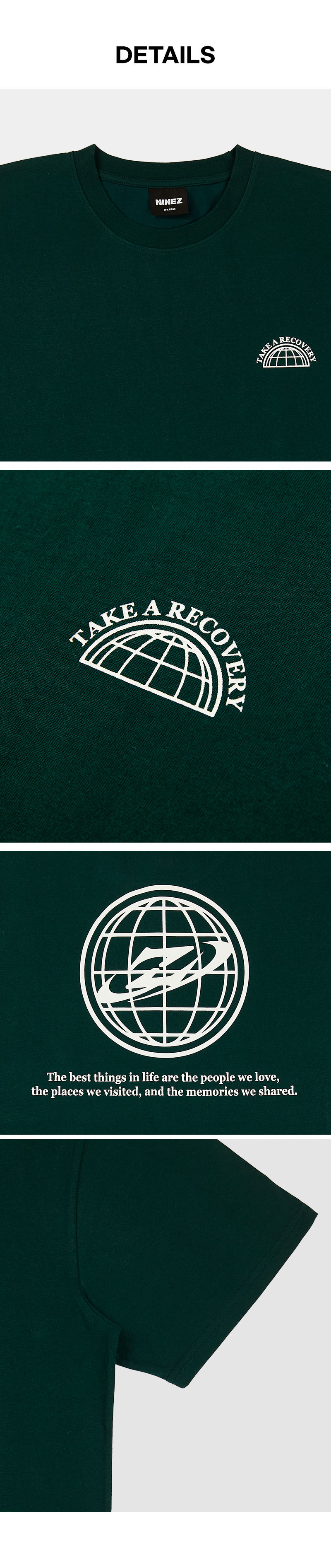 시그니처 서클 오버핏 반팔 티셔츠 (그린) 24TS05