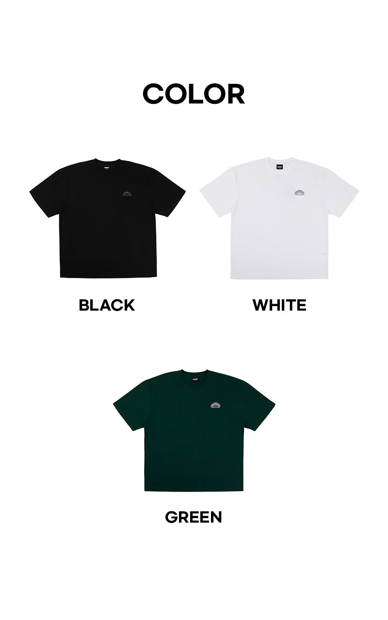 시그니처 서클 오버핏 반팔 티셔츠 (그린) 24TS05