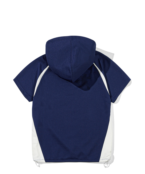 (W) Короткое худи с коротким рукавом и лого WAVE, Navy