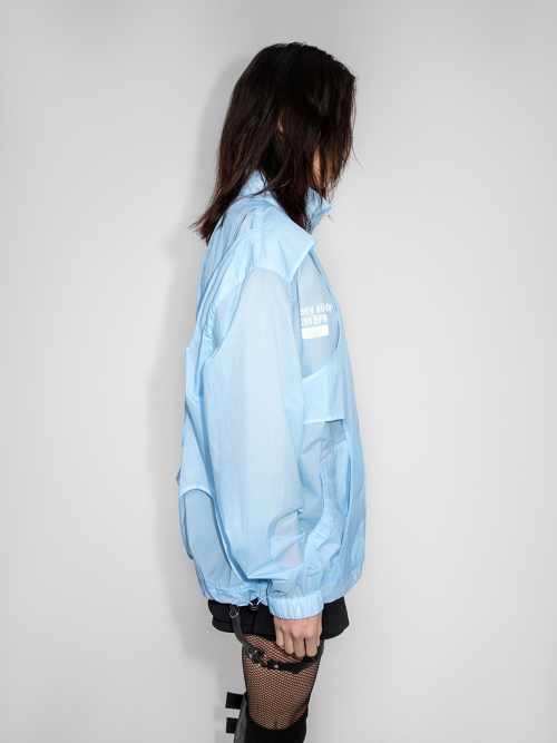 CURVED LOGO WINDBREAKER BLUE