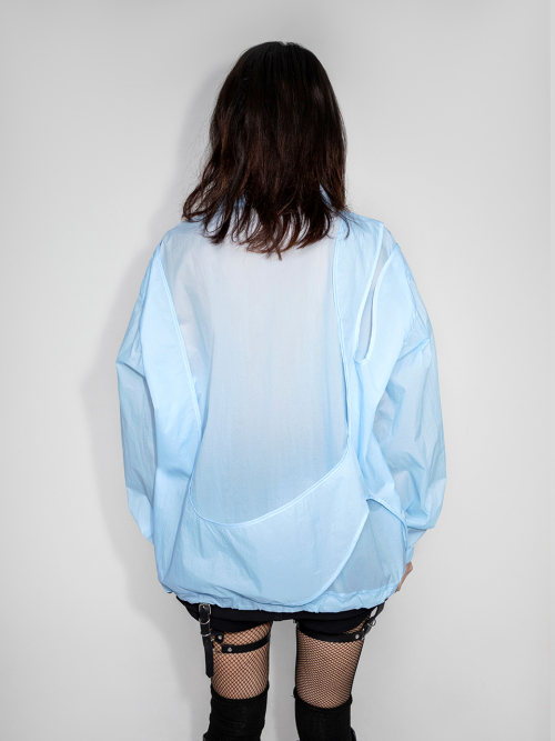 CURVED LOGO WINDBREAKER BLUE