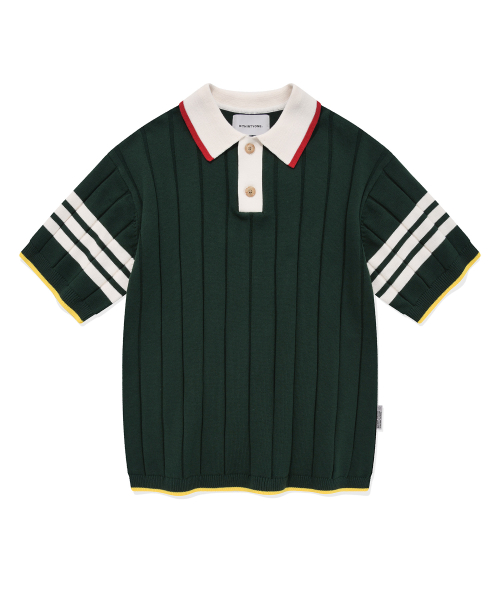 Preppy Ribbed Sweater (COURT GREEN)