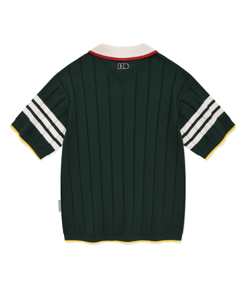 Preppy Ribbed Sweater (COURT GREEN)