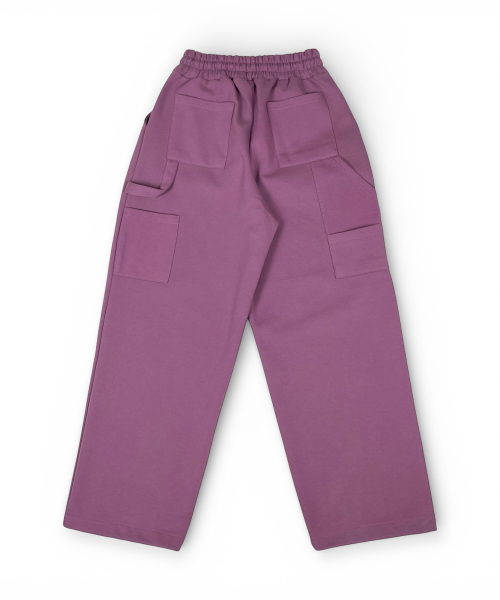 Carpenter Wide Sweat Pants (Purple)