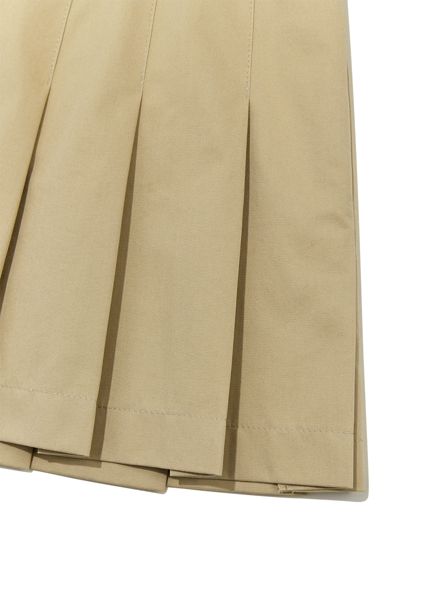 MUSINSA | GLOWNY GIRLFRIEND PLEATED MINI SKIRT (BEIGE)
