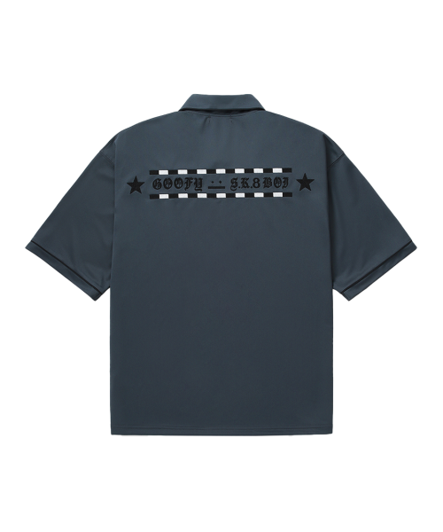 Goofy Skater Boy Polo Shirt (charcoal)