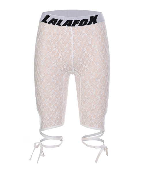 LACE STRAP LEGGINGS WHITE BQ2LP001