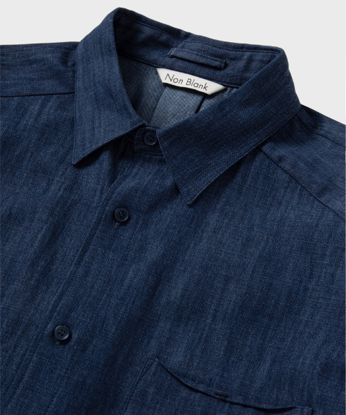 RAGLAN DENIM HALF SLEEVE SHIRT Ⅱ_INDIGO
